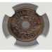 AUSTRALIA 1943 . INTERNMENT THREEPENCE CAMP TOKEN . NGC MS64